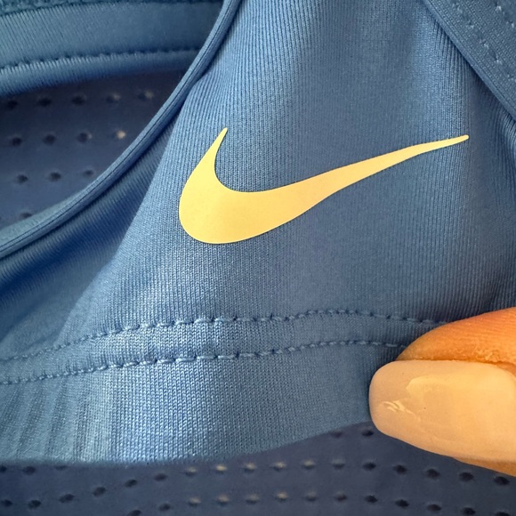 NWT Nike Essential Blue Mesh Layered Tankini Top Small Racerback Women - Picture 6 of 10